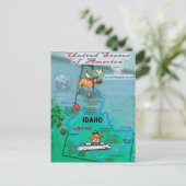 Postale Carte de l'Idaho États-Unis (Debout devant)