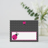 Postale Carte de lieu écrite Black Spring Heure Lady Bug (Debout devant)