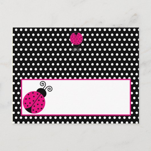 Postale Carte de lieu écrite Black Spring Heure Lady Bug (Devant)