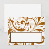 Postale Carte de lieu écrite Damask Automne (Devant / Derrière)