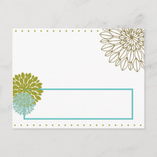 Postale Carte de lieu écrite éclatement floral
