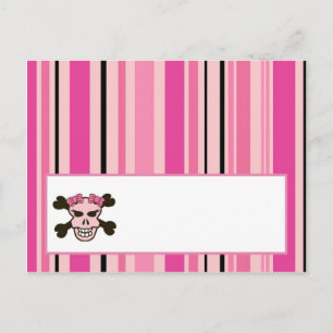 Postale Carte de lieu écrite fille fille Pink Punk crâne