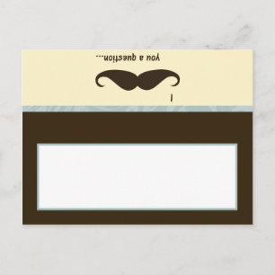 Postale Carte de lieu écrite I Mustache You a Question fun