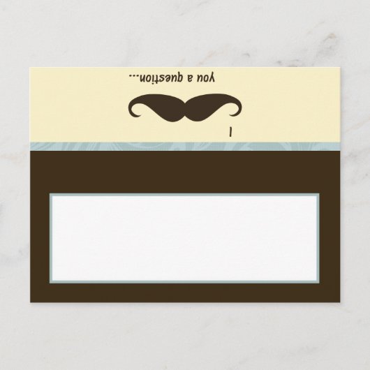 Postale Carte de lieu écrite I Mustache You a Question fun (Devant)