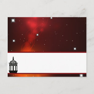 Postale Carte de lieu écrite Maroon Lanterne marocaine