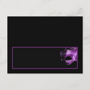 Postale Carte de lieu écrite MIS XV Purple Lilac Black