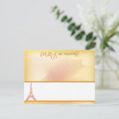 Postale Carte de lieu écrite Paris Peach (Debout devant)