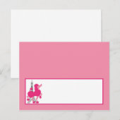 Postale Carte de lieu écrite Poodle rose Paris Tour Eiffel (Devant / Derrière)