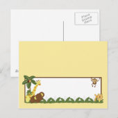 Postale Carte de lieu inscriptible Baby Jungle (Devant / Derrière)