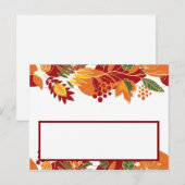 Postale Carte de lieu inscriptible Feuilles du feuillage d (Devant / Derrière)