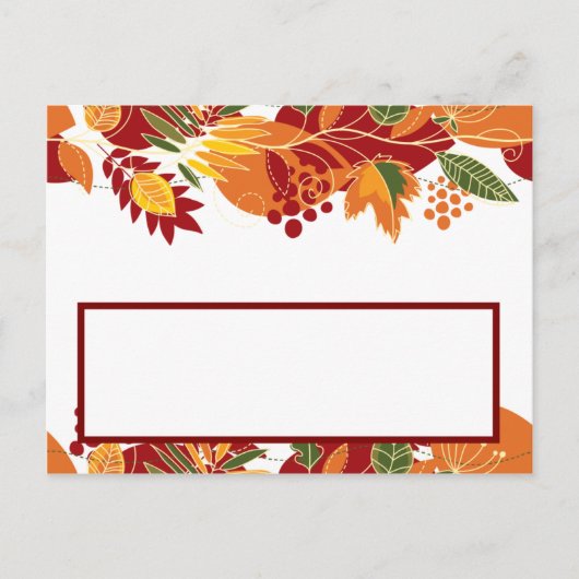 Postale Carte de lieu inscriptible Feuilles du feuillage d (Devant)