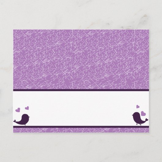 Postale Carte de lieu inscriptible Oiseau coudre pourpre C (Devant)