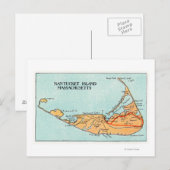 Postale Carte de l'île (Devant / Derrière)