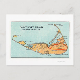 Postale Carte de l'île