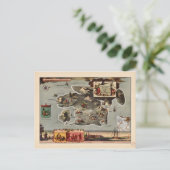 Postale Carte de l'île au trésor par Robert Louis Stevenso (Debout devant)