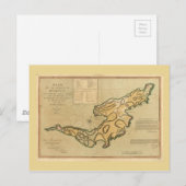 Postale Carte de l'île de Bequia (1794) (Devant / Derrière)