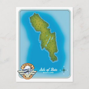 Postale Carte de l'île de Bute