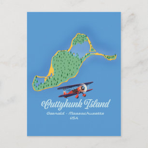 Postale Carte de l'île de Cuttyhunk Gosnold, Massachusetts