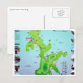 Postale carte de l'île de lamma (Devant / Derrière)