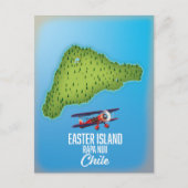 Postale carte de l'île de Pâques Rapa Nuii (Devant)