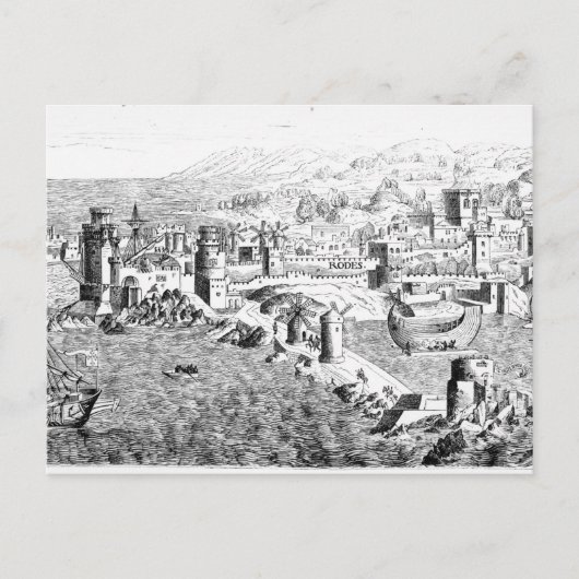 Postale Carte de l'île de Rhodes (Devant)