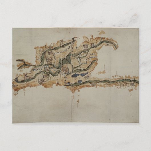 Postale Carte de l'île de Saint-Domingue (Devant)