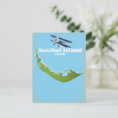 Postale carte de l'île de Sanibel Floride (Debout devant)