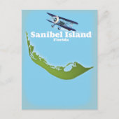 Postale carte de l'île de Sanibel Floride (Devant)