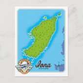 Postale Carte de l'île d'Iona (Devant)