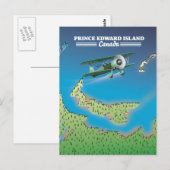 Postale Carte de l'Île-du-Prince-Édouard, Canada. (Devant / Derrière)