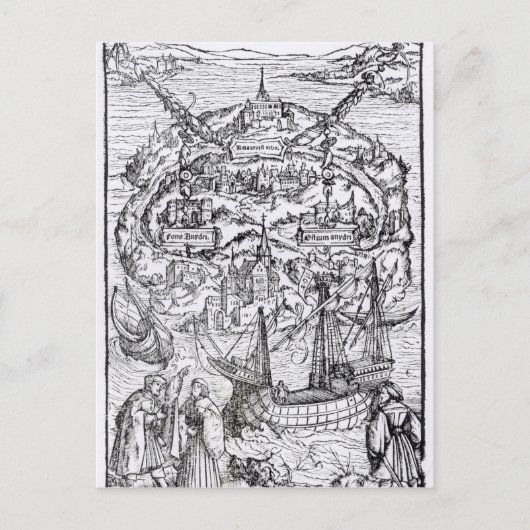 Postale Carte de l'île d'Utopia, Livre frontispece (Devant)