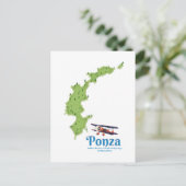 Postale Carte de l'île italienne de Ponza. (Debout devant)
