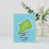 Postale Carte de l'île Iwo Jima Japon (Debout devant)