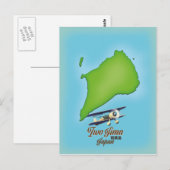 Postale Carte de l'île Iwo Jima Japon (Devant / Derrière)