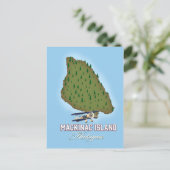 Postale Carte de l'île Mackinac Michigan (Debout devant)