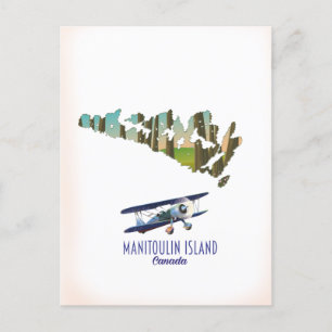Postale Carte de l'île Manitoulin Canada