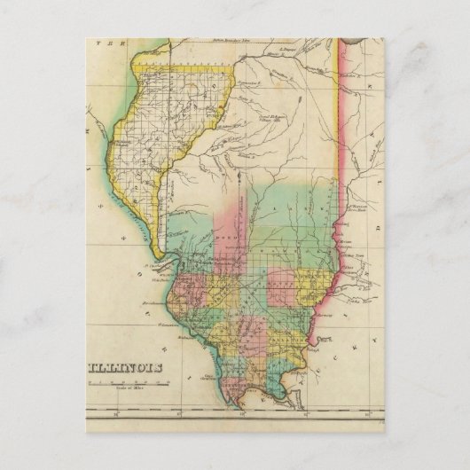 Postale Carte De L'Illinois (Devant)