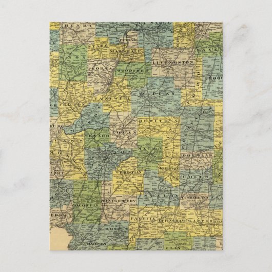 Postale Carte de l'Illinois 2 (Devant)