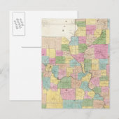 Postale Carte de l'Illinois et du Missouri (Devant / Derrière)
