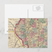 Postale Carte de l'Illinois par Mitchell (Devant / Derrière)