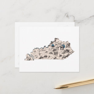 Postale Carte de l'image Vintage du Kentucky Antique State