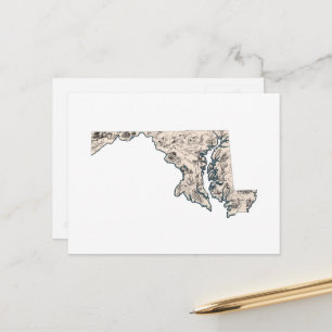 Postale Carte de l'image Vintage du Maryland Antique State