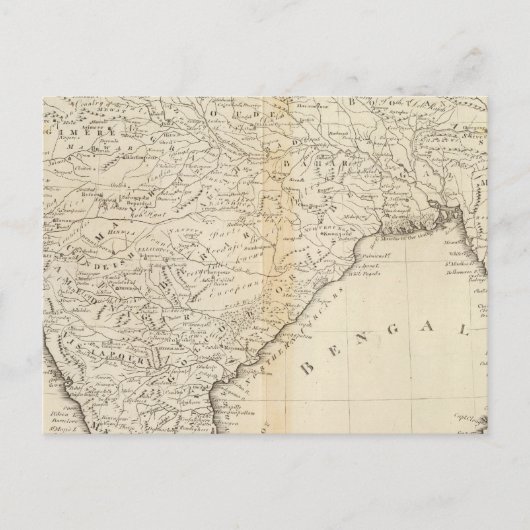 Postale Carte de l'Inde (Devant)
