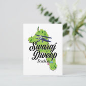 Postale Carte de l'Inde de Swaraj Dweep (Debout devant)