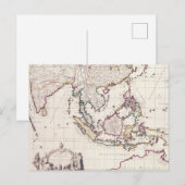 Postale Carte de l'Inde et des Indes est (Devant / Derrière)