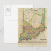 Postale Carte De L'Indiana (Devant / Derrière)