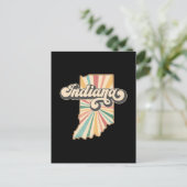 Postale Carte de l'Indiana Retro | Conception de l'état vi (Debout devant)