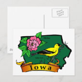 Postale Carte de l'Iowa (Devant / Derrière)