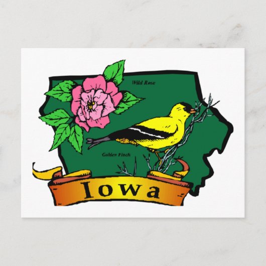 Postale Carte de l'Iowa (Devant)