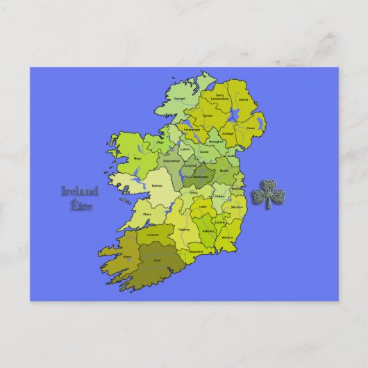Postale Carte de l'Irlande (Devant)